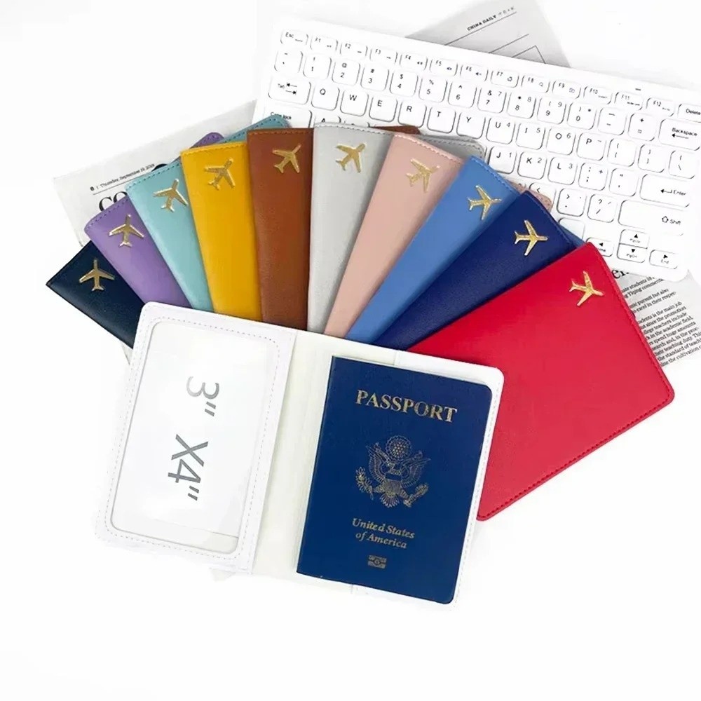 Leather Passport Cover - PU Leather Passport Holder Waterproof Lightweight